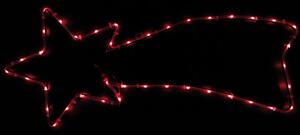 Decorazione insegna luminosa Stella Cometa 40 microled a batteria uso interno 68x28 cm - Red