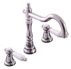 Copia di MORAVA Miscelatore per lavabo a 3 fori con scarico a scomparsa in cromo o cromo-oro RAV SLEZAK
