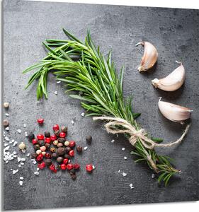 PIATTO IN VETRO PER CUCINA 60x65 Spezie