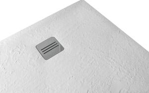 Piatto doccia ultrasottile SENSEA resina sintetica e polvere di marmo Remix 90 x 120 cm bianco