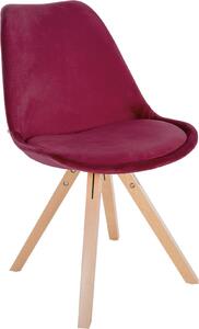 Sedia da pranzo in velluto - sedia da pranzo - eccellente comfort di seduta, struttura in legno