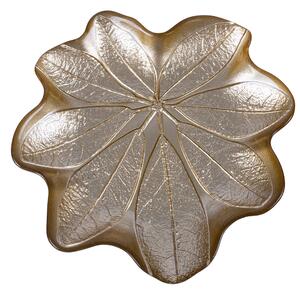 Ciotolina centrotavola in vetro a forma di foglia Elegance Tupelo Leaf Sibilla