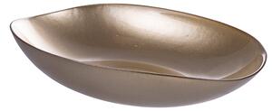 Ciotola centrotavola ovale in vetro con finitura metallica Elegance Sibilla - Gold