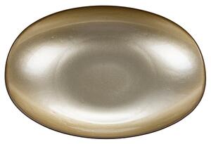 Ciotola centrotavola ovale in vetro con finitura metallica Elegance Sibilla - Gold