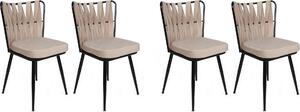 Skye Decor, Kuakl-221 V4, Set di sedie (4 pezzi), Crema, 100% METALLO, 43 x 43 x 82 cm