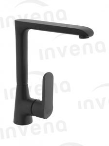 Miscelatore per lavello, miscelatore per lavello, alto, 26,1 cm, nero, SIROS, miscelatore per lavello