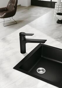 Kludi Mix 1, miscelatore per lavabo, nero opaco, alta pressione