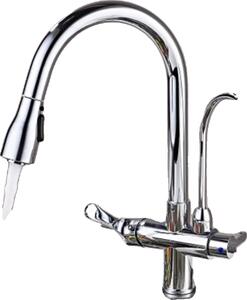 Rubinetto da cucina, altezza 16,1 pollici, stile moderno ed elegante, argento