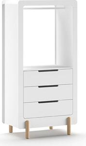 FURNLUX Armadio per bambini Smile White 88cm / Colore principale: Bianco / Dimensioni: 88 x 57 x 180 cm