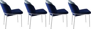 Skye Decor, Dore 182 V4, set di sedie (4 pezzi), blu scuro, 100% METALLO, 54 x 55 x 86 cm
