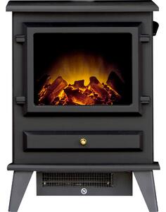 Caminetto elettrico Adam Hudson nero, a libera installazione, dimensioni 54,6 cm x 41 cm x 31 cm, effetto fiamma LED, 0,9kw - 1,8kW