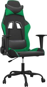 VidaXL Sedia da gioco in ecopelle nera e verde