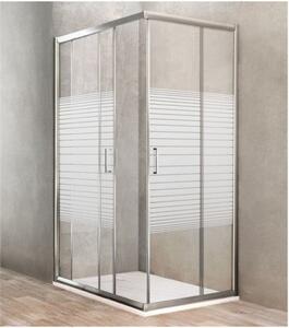 Box doccia in vetro con 2 ante scorrevoli modello ORCHIDEA 80x80xH190 cm