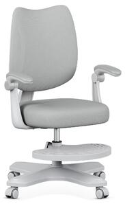 Mark Adler Junior 4.6 | Sedia da scrivania per bambini Sedia girevole ergonomica per bambini | Poggiapiedi | Profondità di seduta regolabile | Braccioli regolabili | Grigio
