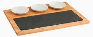 Set tagliere in bambù con ciotole Basic, set da 5
