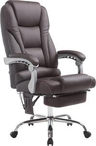 Sedia da ufficio massaggiante, sedia ergonomica, massaggio a 7 punti, inclinabile e regolabile | Colore: Marrone