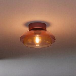 EGLO Plafoniera soffitto Salesiani, dimmerabile, Rosso, Soggiorno / Sala da pranzo, Vetro, Moderno, Plafoniera