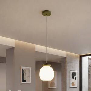 EGLO Lampada a sospensione Berardelli, dimmerabile, Bianco / Opale, Soggiorno / Sala da pranzo, Vetro, Moderno, Lampada a sospensione