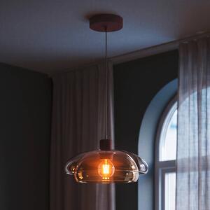 EGLO Lampada a sospensione Salesiani, dimmerabile, Rosso, Soggiorno / Sala da pranzo, Vetro, Moderno, Lampada a sospensione