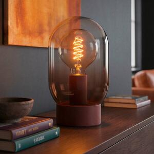 EGLO Lampada da tavolo Lequile, Rosso, Soggiorno / Sala da pranzo, Vetro, Lampada da tavolo