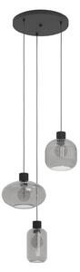 EGLO Lampada a sospensione Dasmina, dimmerabile, Alluminio / Grigio / Zincato, Soggiorno / Sala da pranzo, Vetro, Giovanile, Lampada a sospensione