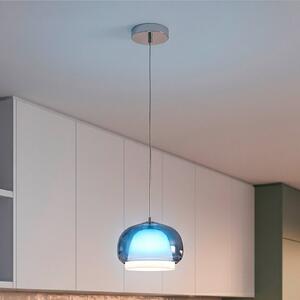 EGLO Lampada a sospensione Belomontejo, dimmerabile, Blu, Soggiorno / Sala da pranzo, Vetro, Giovanile, Lampada a sospensione
