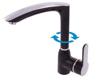 Slezák-RAV Miscelatore per lavello ZAMBEZI cromato/nero ZA007/7CC Colore: cromato/nero, Dimensione: 3/8''