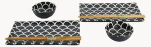 Set di stoviglie da sushi in porcellana Mermaid, 2 persone, set da 6