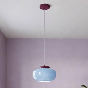 EGLO Lampada a sospensione Berardelli, dimmerabile, Blu, Soggiorno / Sala da pranzo, Vetro, Moderno, Lampada a sospensione