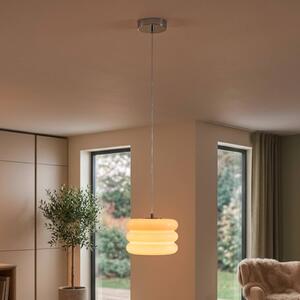 EGLO Lampada a sospensione Tortora, dimmerabile, Bianco / Opale, Soggiorno / Sala da pranzo, Vetro, Giovanile, Lampada a sospensione