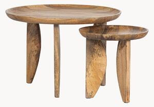 Set di 2 tavolini in legno di mango High Heels