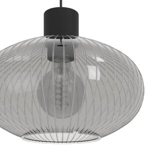 EGLO Lampada a sospensione Dasmina, dimmerabile, Alluminio / Grigio / Zincato, Soggiorno / Sala da pranzo, Vetro, Giovanile, Lampada a sospensione