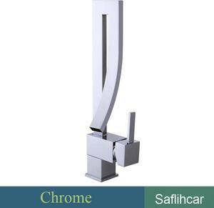 Rubinetto per lavabo, a soffitto, monocomando, cromo, ottone