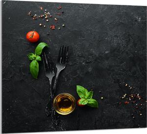 PIATTO IN VETRO PER CUCINA 65x60 ardesia
