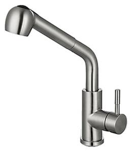 Rubinetto da cucina, design estraibile, superficie nichelata, 04001NB