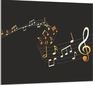 PIATTO IN VETRO PER CUCINA 65x60 Musica