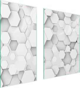 Piastre copri fornello 2 pezzi 75x52 Copri piano cottura in Vetroceramica tagliere in vetro campione pezzi