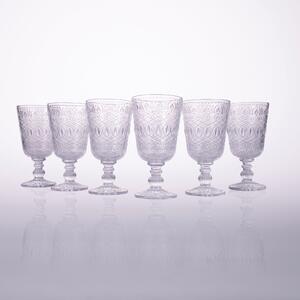Bicchieri calici in vetro trasparente set 6 calici 310 ml New Marrakech