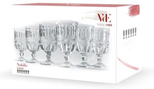 Bicchieri calici in vetro trasparente set 6 calici acqua e drink 275 ml Nobilis