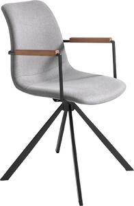 Sedia girevole Angel Cerdá in tessuto grigio scuro 4105