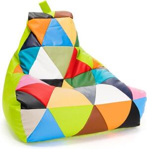 Imbottitura in patchwork sintetica - Comodo lettino relax - Resistente agli strappi e alle macchie - 80x85x100 cm - Colore verde