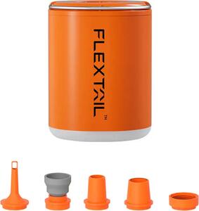 Pompa per materassini gonfiabili Flextail Tiny Pump X2 - Pompa ricaricabile per materassini gonfiabili - Lanterna da 400LM - 3 in 1 - Arancione