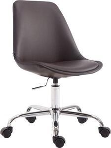 Sedia da ufficio in Pelle finta - Sedia da ufficio - regolabile in altezza e dal design ergonomico. Colore: Marrone