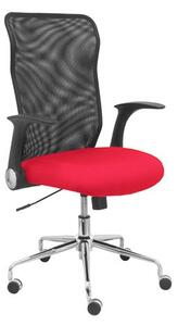 Sedia Minaya schienale in rete nero sedile rosso bali