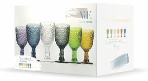 Bicchieri calici in vetro colorato set 6 calici 280 ml Marrakech
