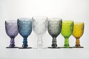 Bicchieri calici in vetro colorato set 6 calici 280 ml Marrakech