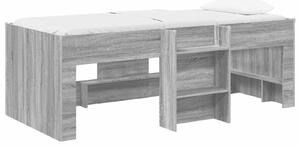 Letto a castello per bambini vidaXL, 2 pezzi, grigio Sonoma, 203 x 101,1 x 68,5 cm