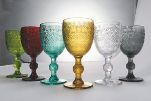 Bicchieri calici in vetro colorato set 6 calici 235 ml Mexico