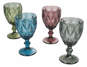 Bicchieri calici in vetro colorato set 4 calici 300 ml Renaissance