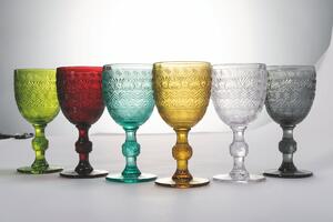 Bicchieri calici in vetro colorato set 6 calici 235 ml Mexico